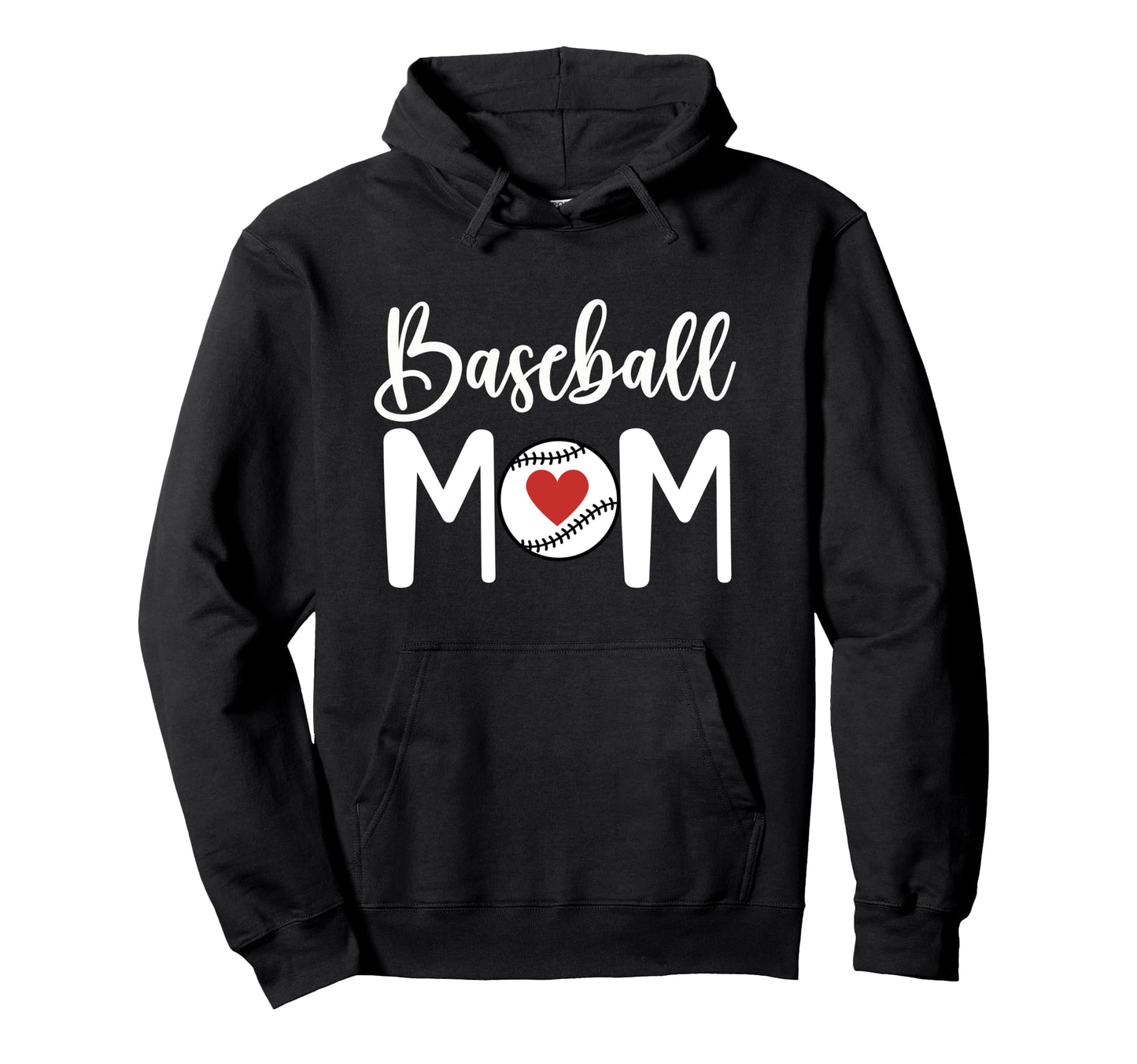 Baseball Mom Baseball Heart Game Day Hoodie - Custom Art Print Men Women - T-Shirt, Sweatshirt, Hoodie