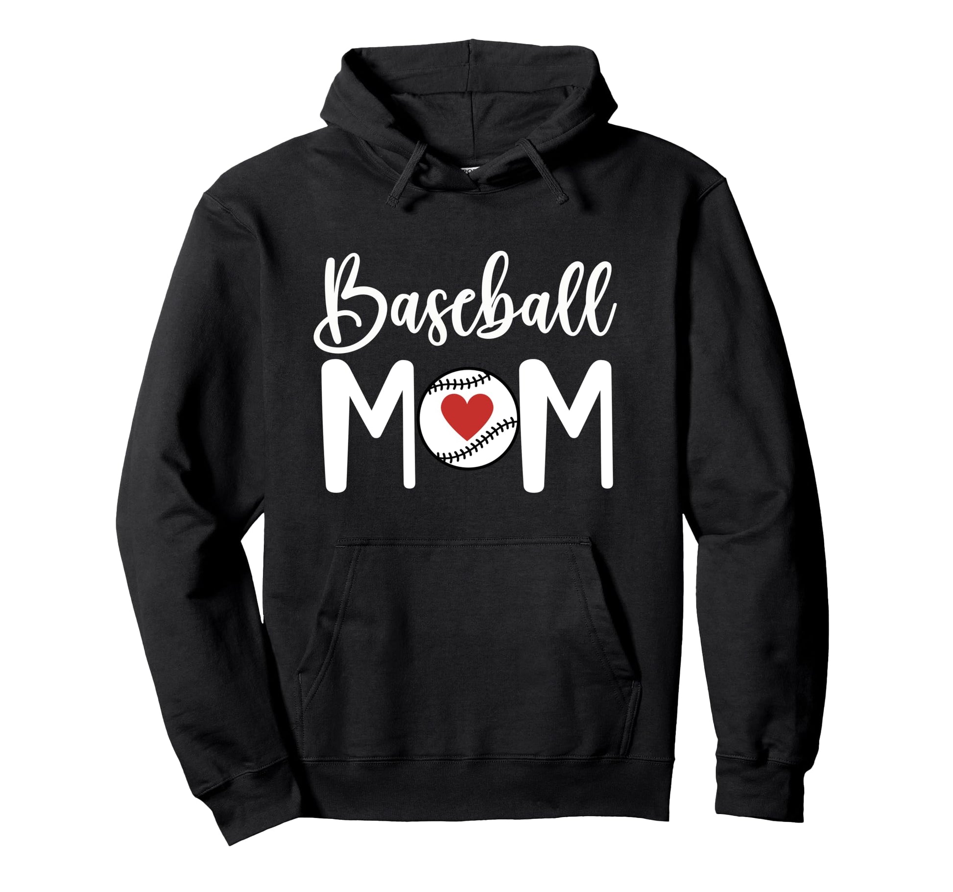 Baseball Mom Baseball Heart Game Day Hoodie - Custom Art Print Men Women - T-Shirt, Sweatshirt, Hoodie
