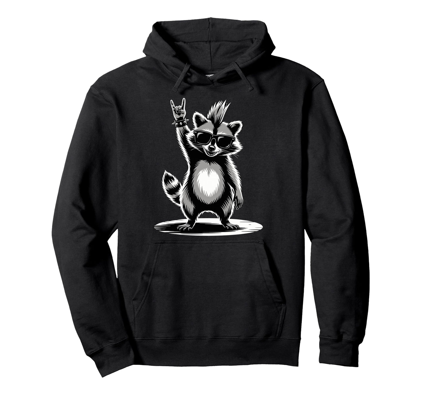 Funny Raccoon Loving Rock And Roll Heavy Hoodie - Trendy Graphic Men Women - T-Shirt, Sweatshirt, Hoodie