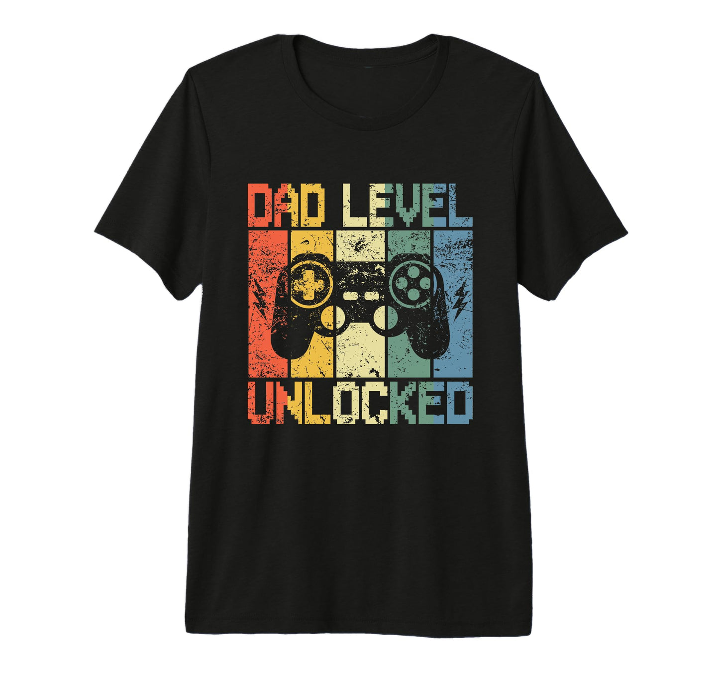 Dad Level Unlocked Gaming T-Shirt - Fun Novelty Design Men Women - T-Shirt, Sweatshirt, Hoodie