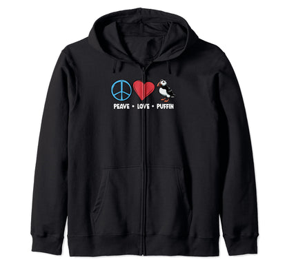 Love Puffin Atlantic Puffin Hoodie - Graphic Print for Adults - T-Shirt, Sweatshirt, Hoodie