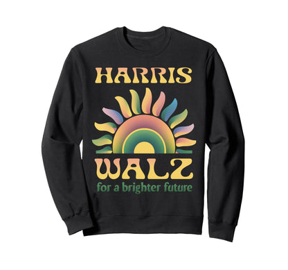 Boho Harris Walz Brighter Tomorrow Sweatshirt - Unique Graphic for Adults - T-Shirt, Sweatshirt, Hoodie