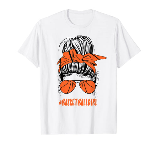 Messy Bun Basketball Glasses Game Mom T-Shirt - Trendy Graphic Unisex - T-Shirt, Sweatshirt, Hoodie