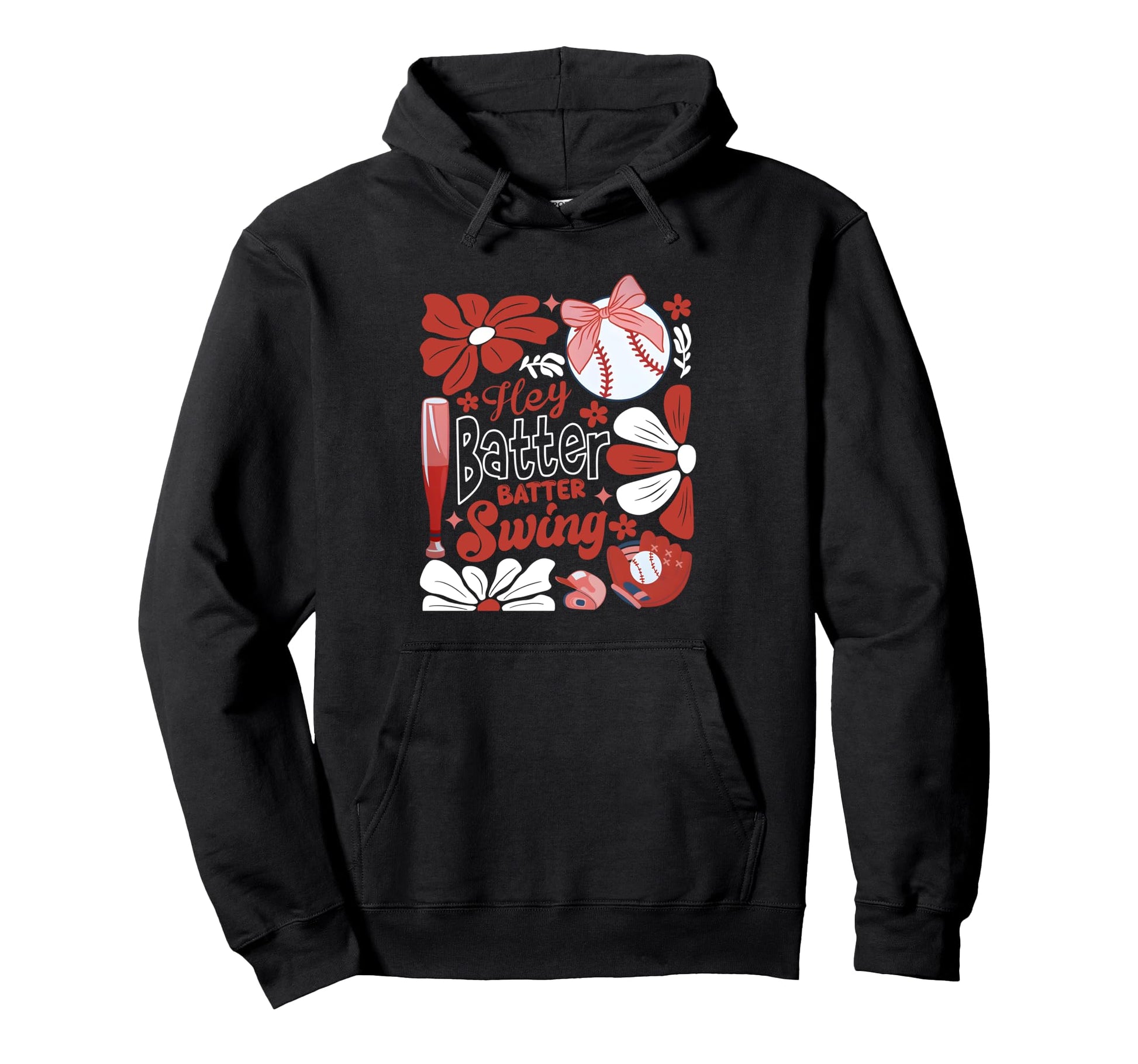 Softball Batter Batter Swing Boho Hoodie - Streetwear Style Men Women - T-Shirt, Sweatshirt, Hoodie
