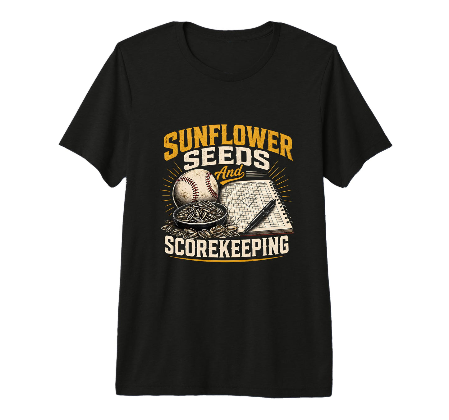 Funny Baseball Sunflower Seeds Joke Tri T-Shirt - Trendy Graphic Unisex - T-Shirt, Sweatshirt, Hoodie