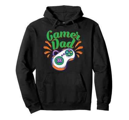 Gamer Dad Gaming Father Fathers Day Video Hoodie - Custom Art Print Unisex - T-Shirt, Sweatshirt, Hoodie