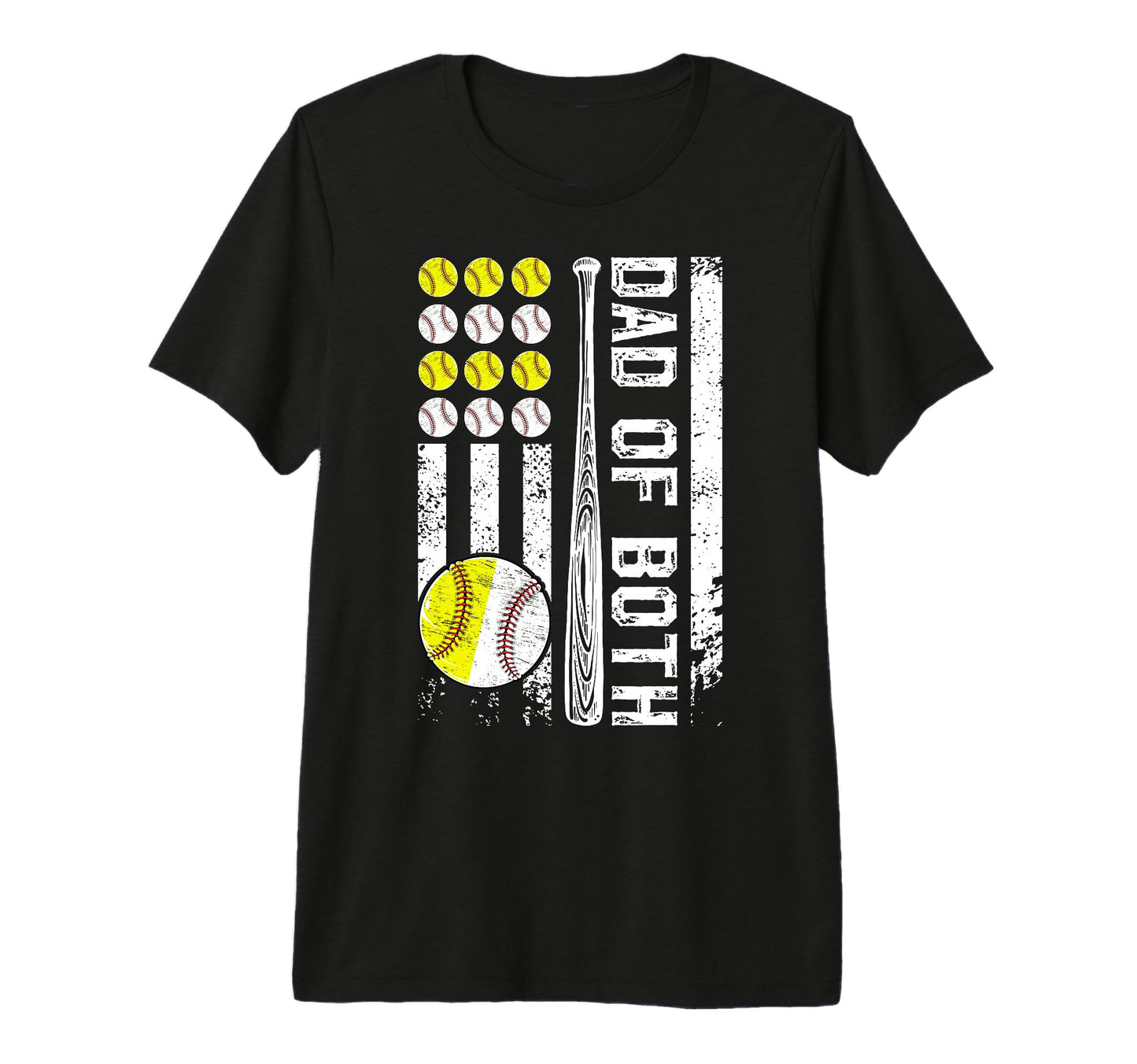Mens Dad Both Us Flag Baseball T-Shirt - Aesthetic Graphic Men Women - T-Shirt, Sweatshirt, Hoodie