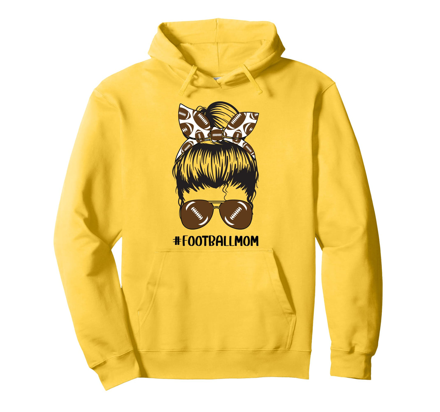 Football Mom Game Day American Hoodie - Aesthetic Graphic Men Women - T-Shirt, Sweatshirt, Hoodie