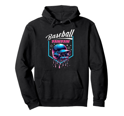 Baseball Pawpaw Fathers Day Baseball Drip Hoodie - Novelty Apparel Unisex - T-Shirt, Sweatshirt, Hoodie