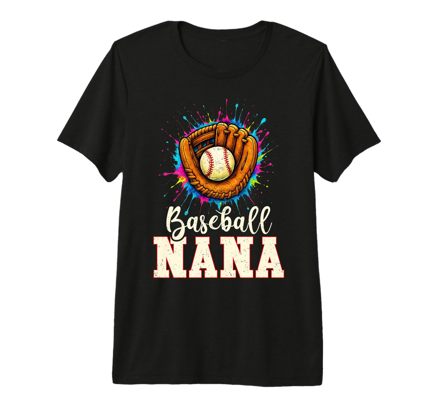 Baseball Nana Baseball Player Colorful T-Shirt - Aesthetic Graphic Unisex - T-Shirt, Sweatshirt, Hoodie