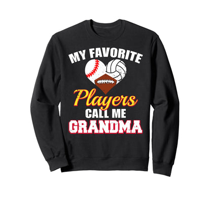 My Favorite Players Baseball Volleyball Sweatshirt - Trendy Graphic Unisex - T-Shirt, Sweatshirt, Hoodie