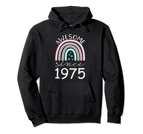Awesome Since 1975 47Th Birthday Hoodie - Trendy Graphic for Adults - T-Shirt, Sweatshirt, Hoodie