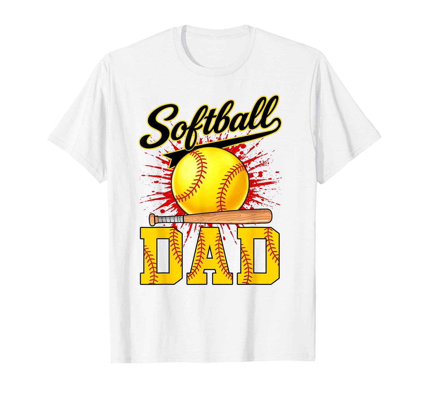 Softball Dad Softball Player Sports T-Shirt - Aesthetic Graphic for Adults - T-Shirt, Sweatshirt, Hoodie