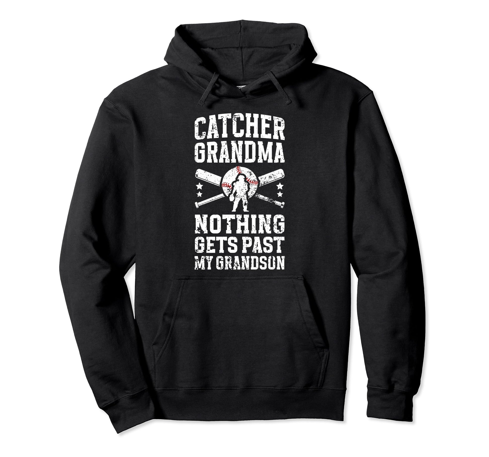 My Grandson Baseball Catcher Grandma Hoodie - Aesthetic Graphic Men Women - T-Shirt, Sweatshirt, Hoodie