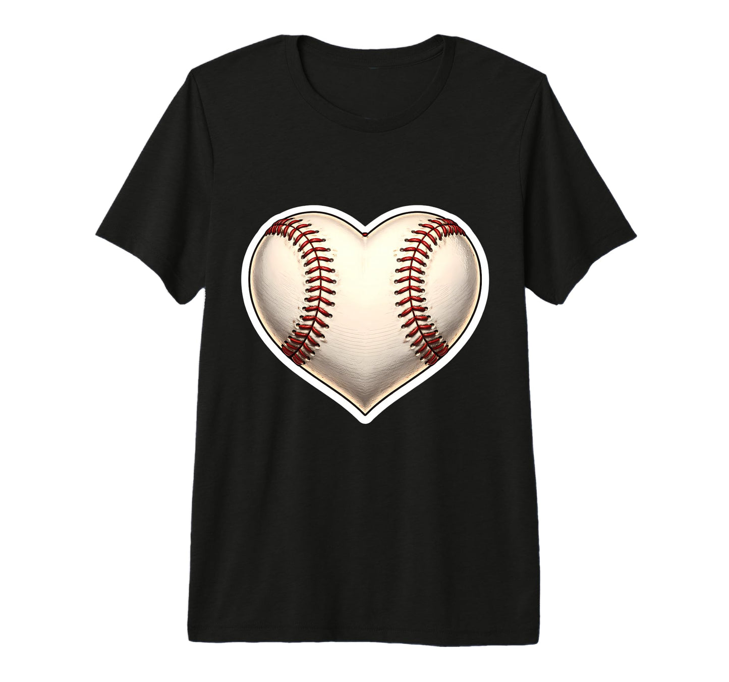 Heart Shaped Baseball Softball Player T-Shirt - Minimalist Print Men Women - T-Shirt, Sweatshirt, Hoodie