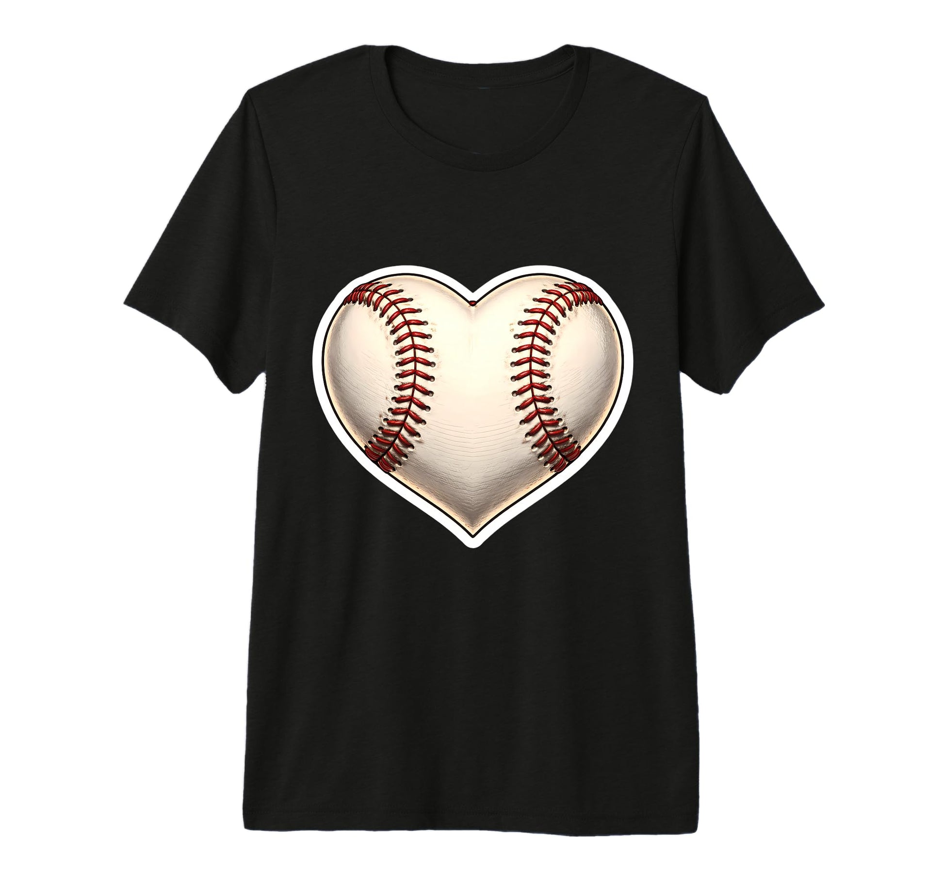 Heart Shaped Baseball Softball Player T-Shirt - Minimalist Print Men Women - T-Shirt, Sweatshirt, Hoodie