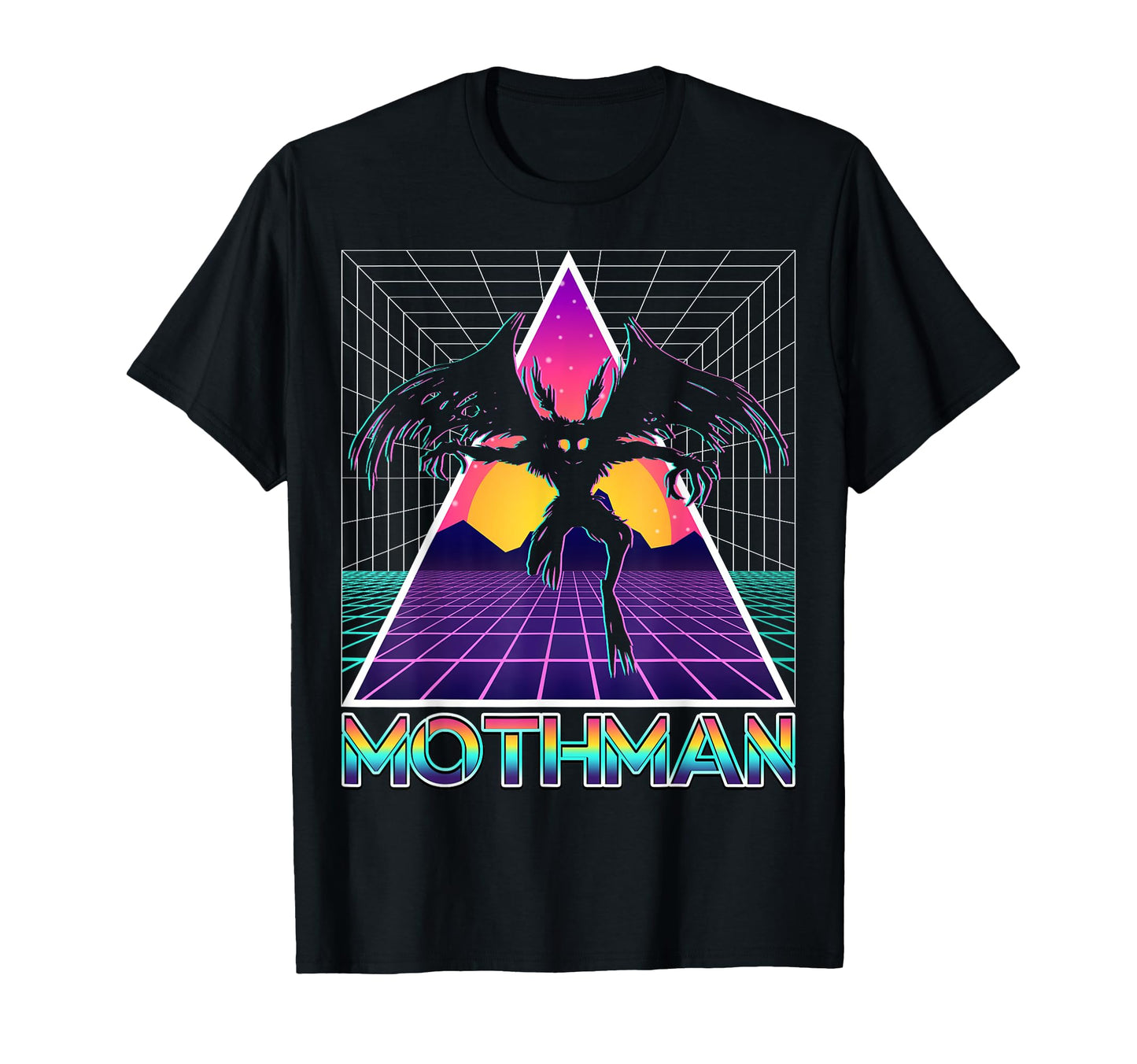 Vaporwave Aesthetic Mothman T-Shirt - Minimalist Print for Adults - T-Shirt, Sweatshirt, Hoodie