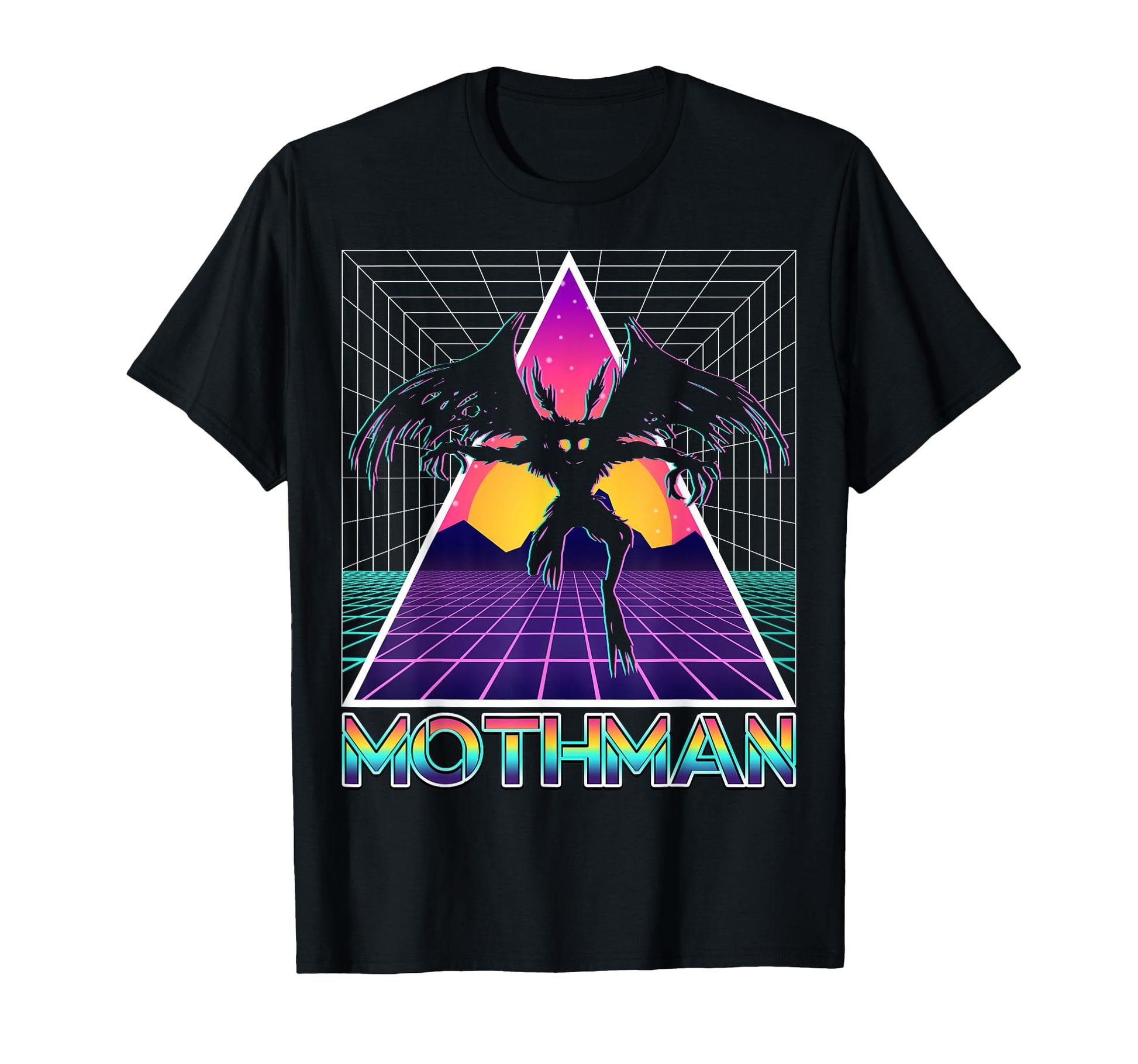 Vaporwave Aesthetic Mothman T-Shirt - Minimalist Print for Adults - T-Shirt, Sweatshirt, Hoodie