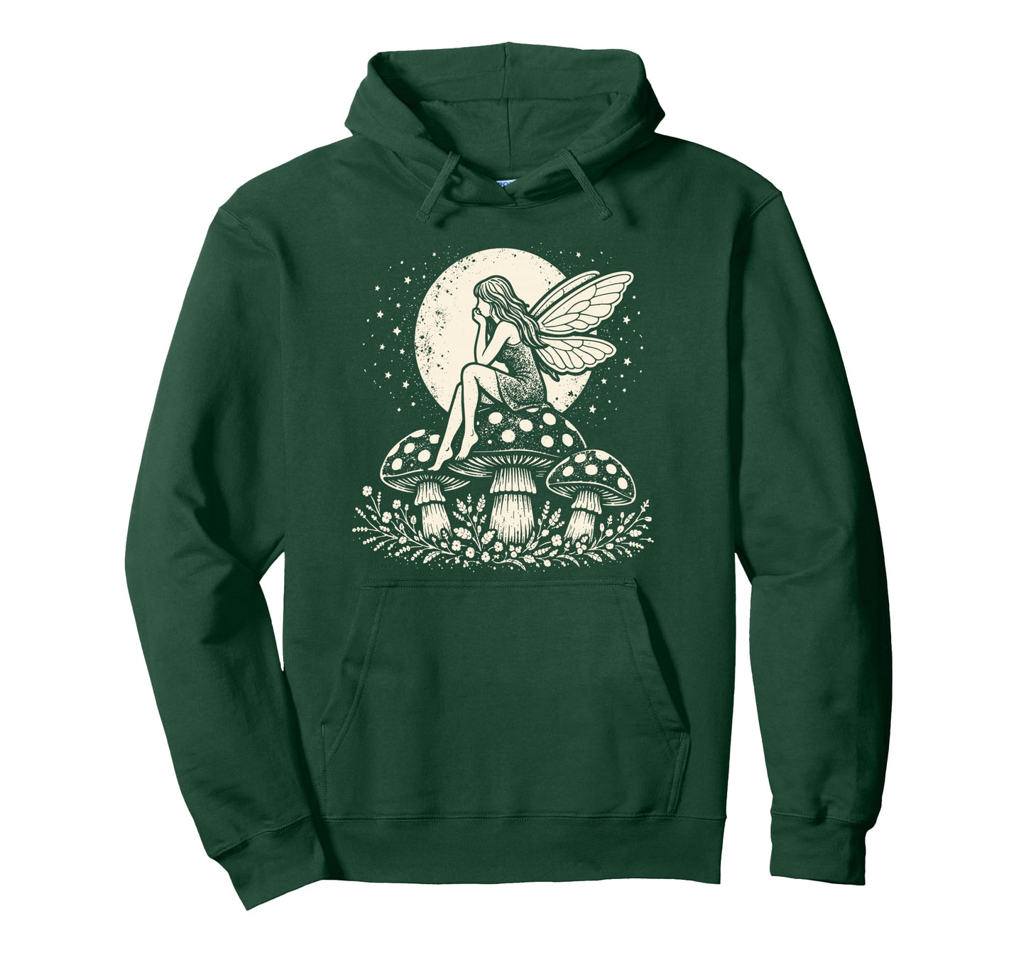 Fairycore Butterfly Fairy Mushroom Floral Hoodie - Custom Art Print Unisex - T-Shirt, Sweatshirt, Hoodie