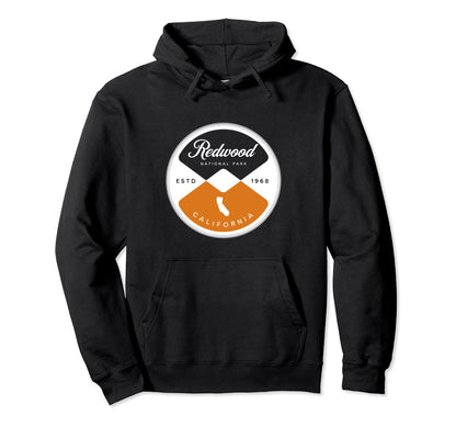Redwood National Park California Circle Hoodie - Minimalist Print Unisex - T-Shirt, Sweatshirt, Hoodie