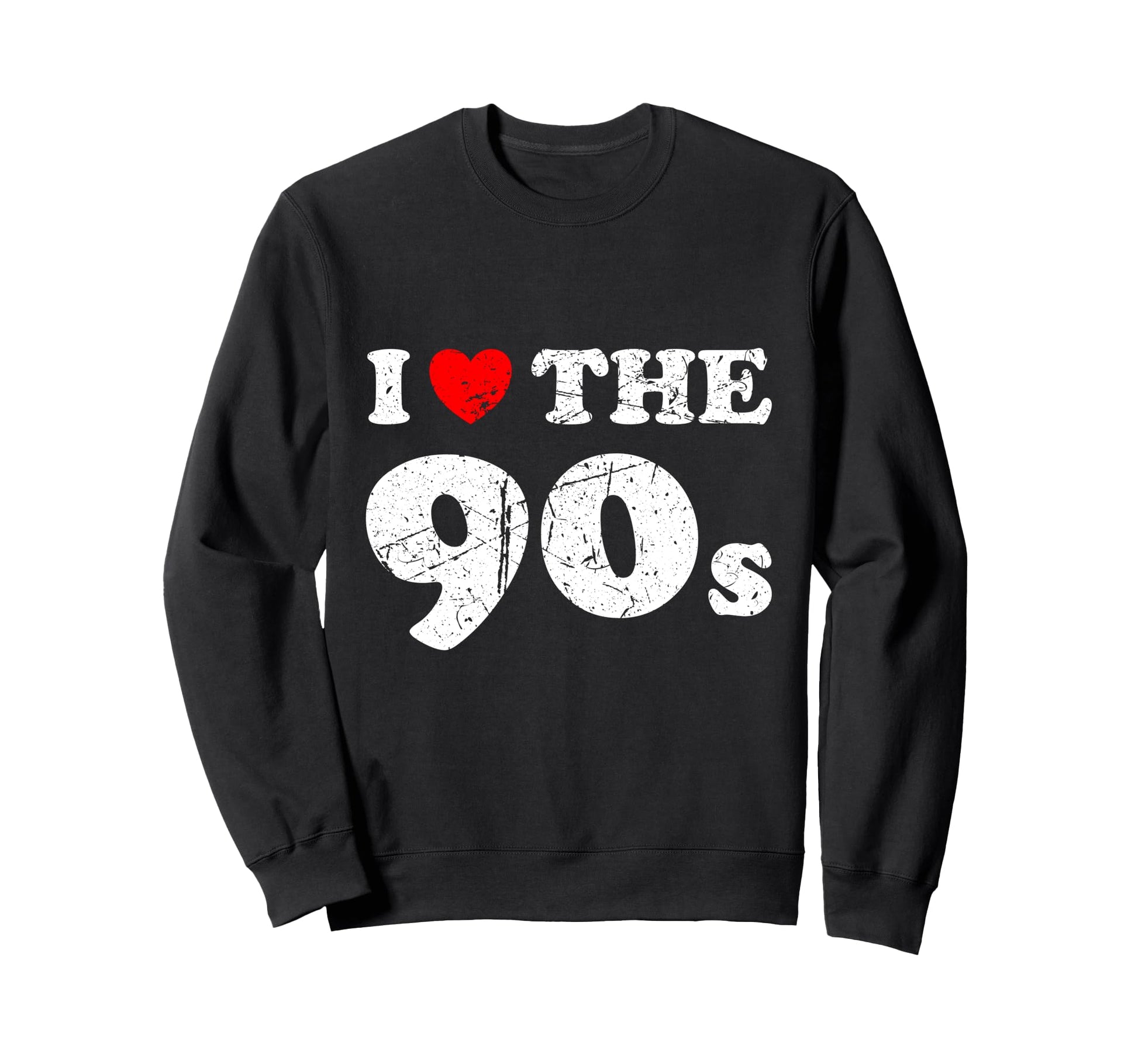Distressed Grunge Worn Out I Love Sweatshirt - Aesthetic Graphic Men Women - T-Shirt, Sweatshirt, Hoodie