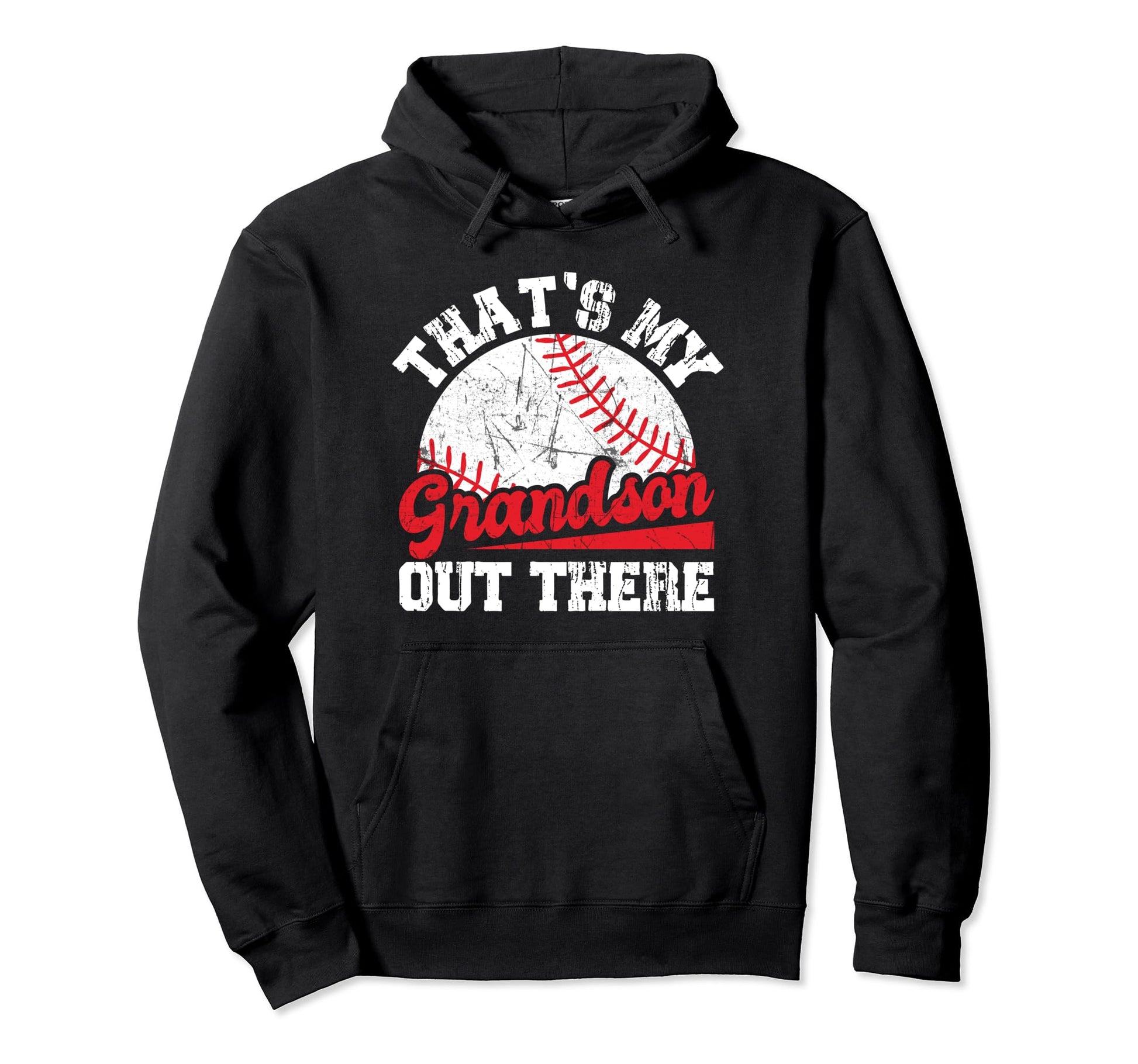 Thats My Grandson Out There Baseball Hoodie - Minimalist Print for Adults - T-Shirt, Sweatshirt, Hoodie