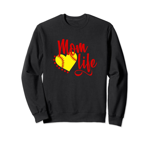Living That Softball Mom Life Game Sweatshirt - Graphic Print Men Women - T-Shirt, Sweatshirt, Hoodie