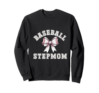 Coquette Baseball Stepmom Bow Game Sweatshirt - Trendy Graphic Men Women - T-Shirt, Sweatshirt, Hoodie