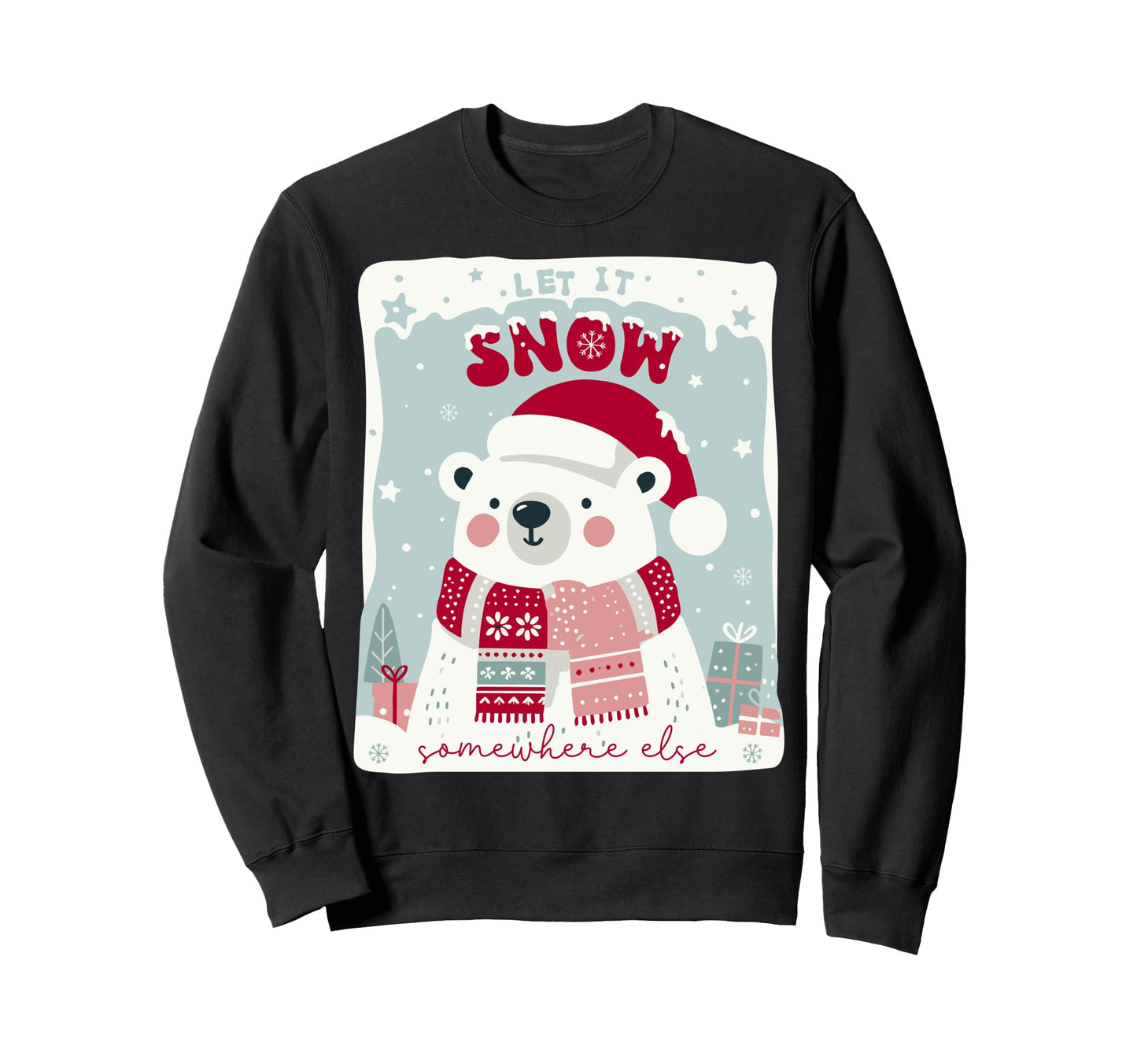Polar Bear Snow Somewhere Else Boho Sweatshirt - Streetwear Style Unisex - T-Shirt, Sweatshirt, Hoodie