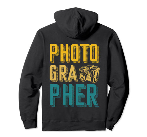 Camera Photographer Hoodie - Fun Novelty Design for Adults - T-Shirt, Sweatshirt, Hoodie