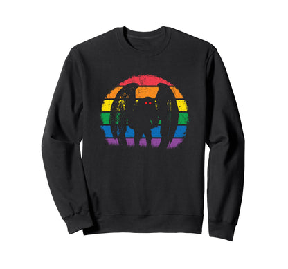 Mothman Rainbow Colorful Cryptid Sweatshirt - Trendy Graphic Unisex - T-Shirt, Sweatshirt, Hoodie