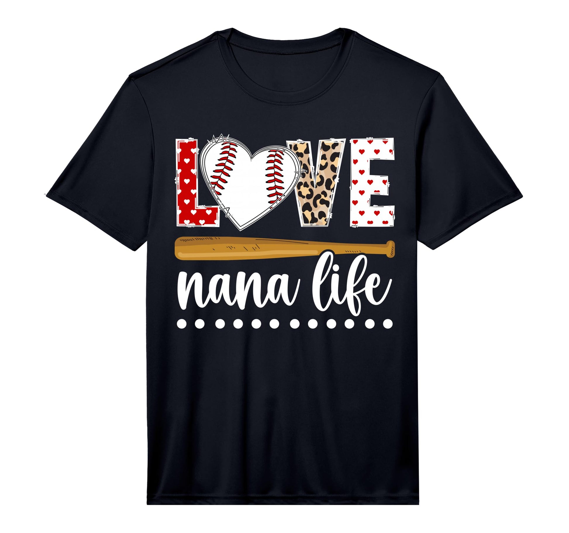 Mens Love Nana Life Baseball Nana T-Shirt - Graphic Print Men Women - T-Shirt, Sweatshirt, Hoodie