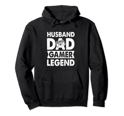 Husband Dad Gamer Legend Fathers Day Hoodie - Custom Art Print Unisex - T-Shirt, Sweatshirt, Hoodie