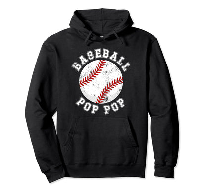 Baseball Pop Pop Grandpa Best Pop Pop Hoodie - Unique Graphic for Adults - T-Shirt, Sweatshirt, Hoodie