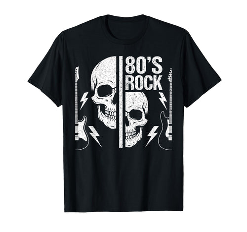 80S Rock N Roll Skeleto Rock Music T-Shirt - Novelty Apparel Men Women - T-Shirt, Sweatshirt, Hoodie