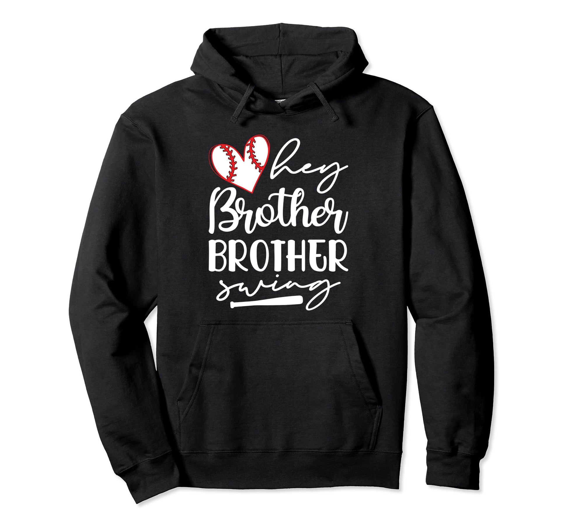Hey Brother Brother Swing Baseball Hoodie - Unique Graphic for Adults - T-Shirt, Sweatshirt, Hoodie