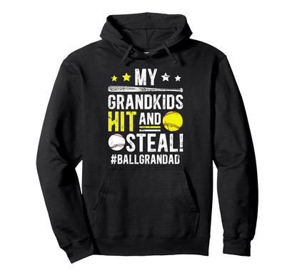 Ball Grandad Baseball Softball Grandad Hoodie - Minimalist Print Unisex - T-Shirt, Sweatshirt, Hoodie