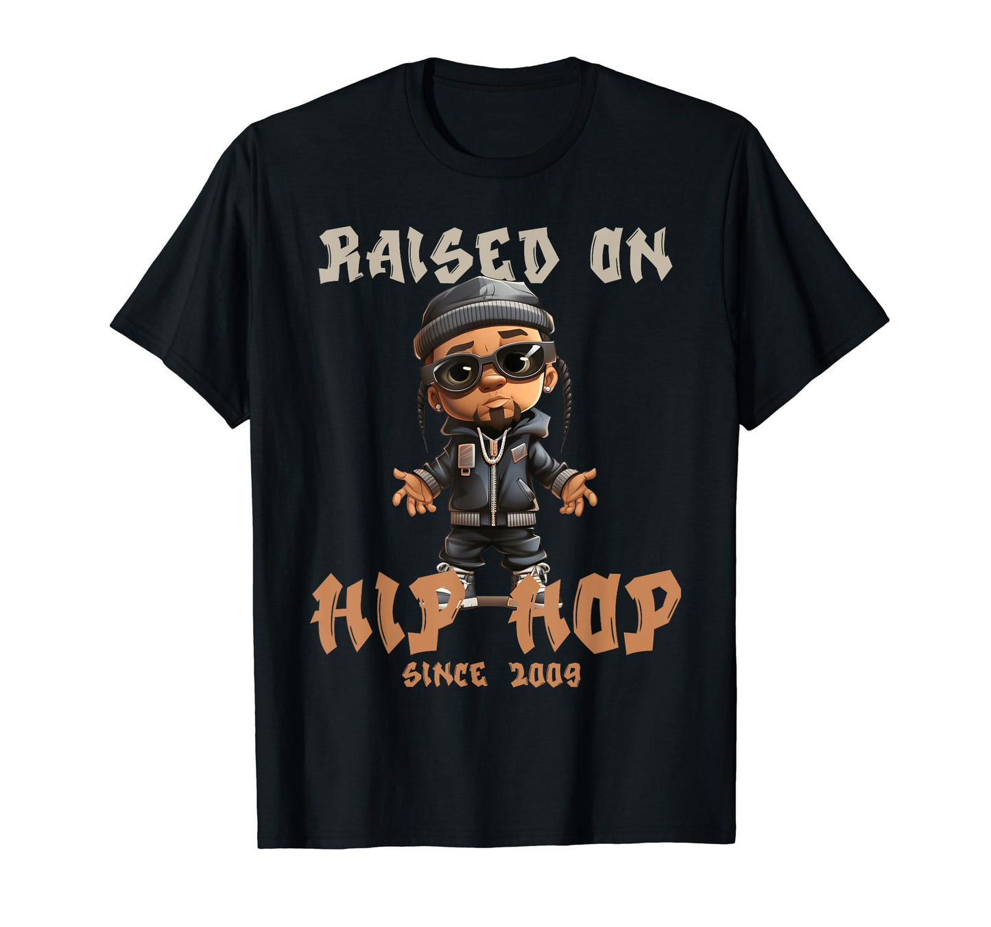 Raised Hip Hop Music Old School Rapper T-Shirt - Streetwear Style Unisex - T-Shirt, Sweatshirt, Hoodie