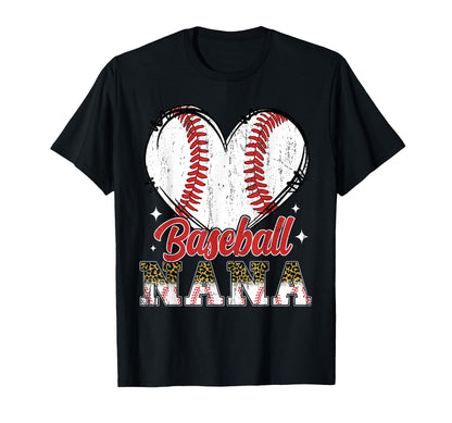 Baseball Nana Heart Baseball Player Lover T-Shirt - Graphic Print Men Women - T-Shirt, Sweatshirt, Hoodie