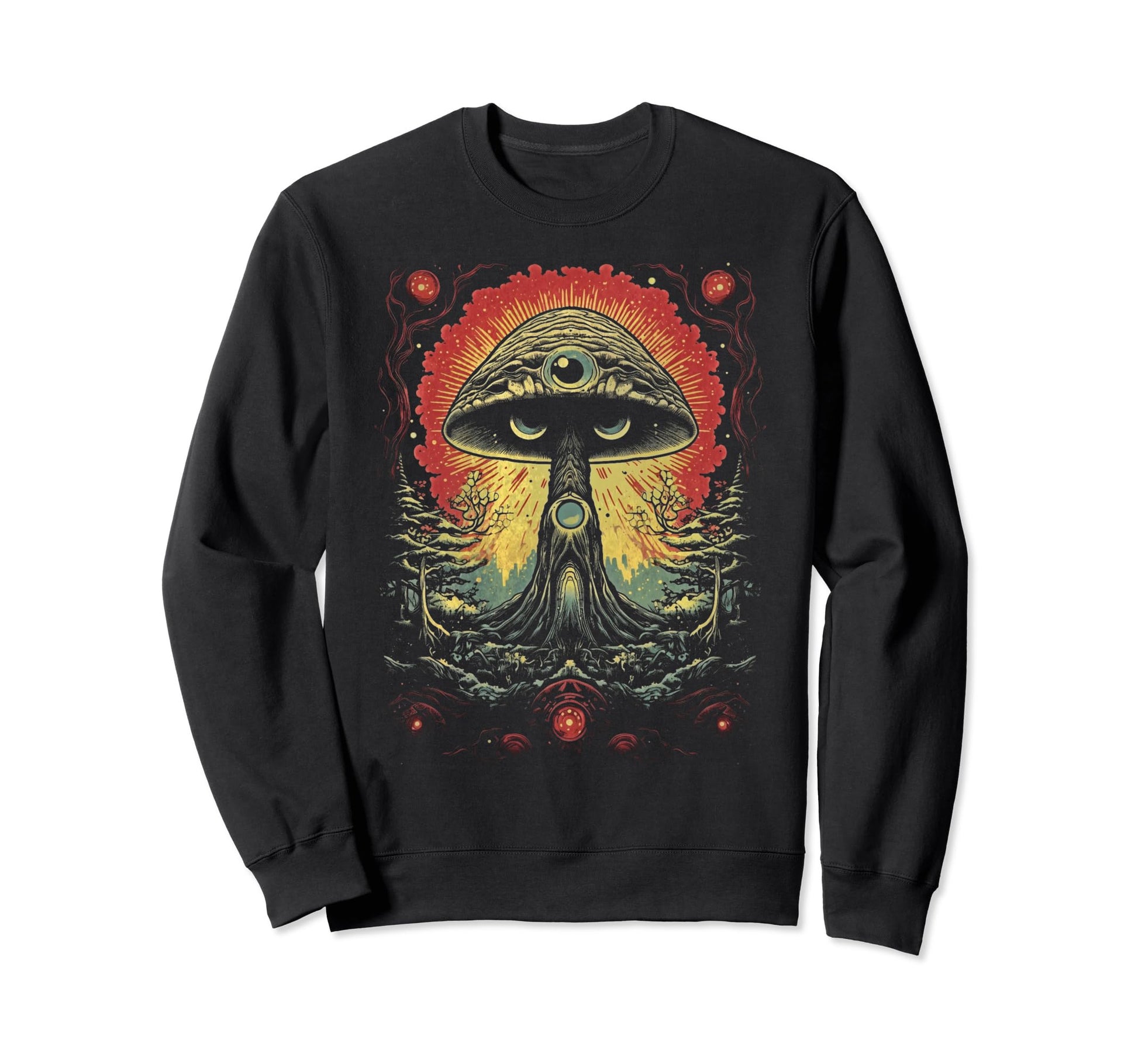Grunge Mushroom Goth Fungi 74 Sweatshirt - Casual Everyday Wear for Adults - T-Shirt, Sweatshirt, Hoodie