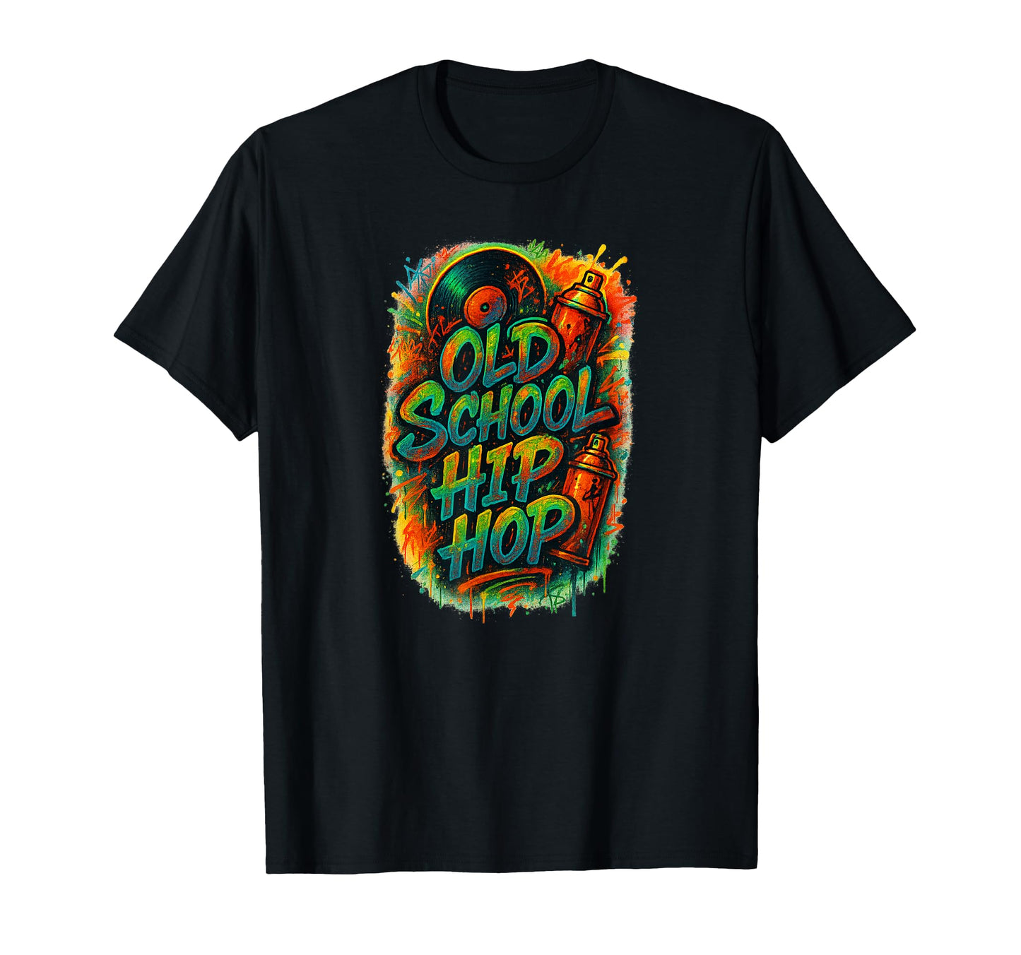 Old School Hip Hop Graffiti Vinyl T-Shirt - Streetwear Style for Adults - T-Shirt, Sweatshirt, Hoodie