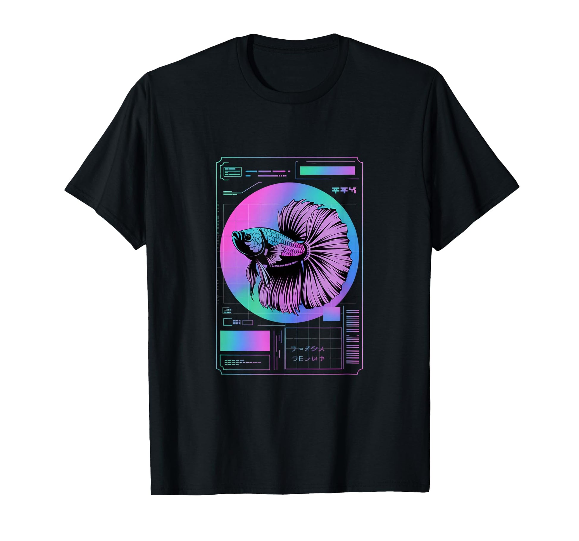 Cyberpunk Aquarium Halfmoon Betta T-Shirt - Novelty Apparel for Adults - T-Shirt, Sweatshirt, Hoodie