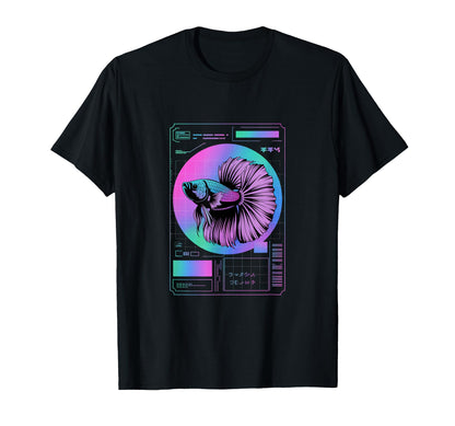 Cyberpunk Aquarium Halfmoon Betta T-Shirt - Novelty Apparel for Adults - T-Shirt, Sweatshirt, Hoodie