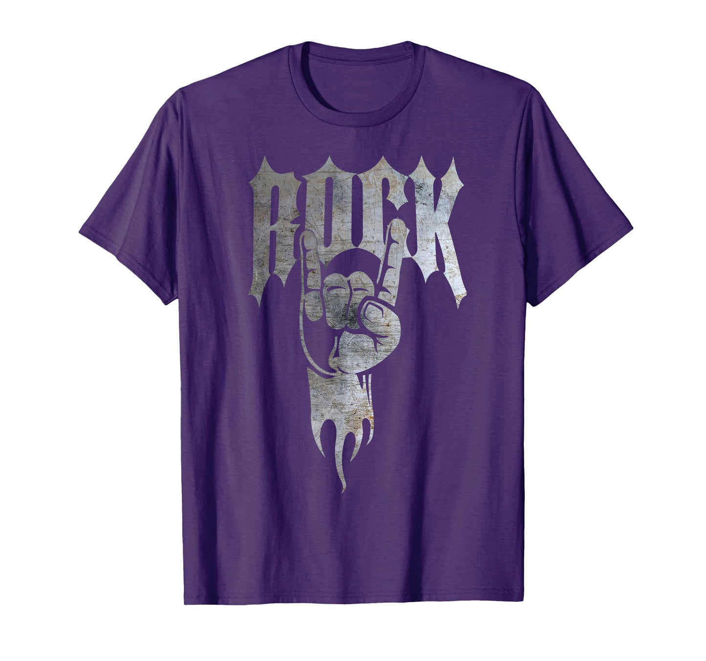 Distressed Metal 80S Rocker T-Shirt - Fun Novelty Design for Adults - T-Shirt, Sweatshirt, Hoodie