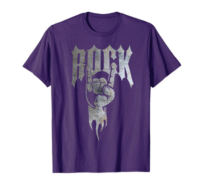 Distressed Metal 80S Rocker T-Shirt - Fun Novelty Design for Adults - T-Shirt, Sweatshirt, Hoodie