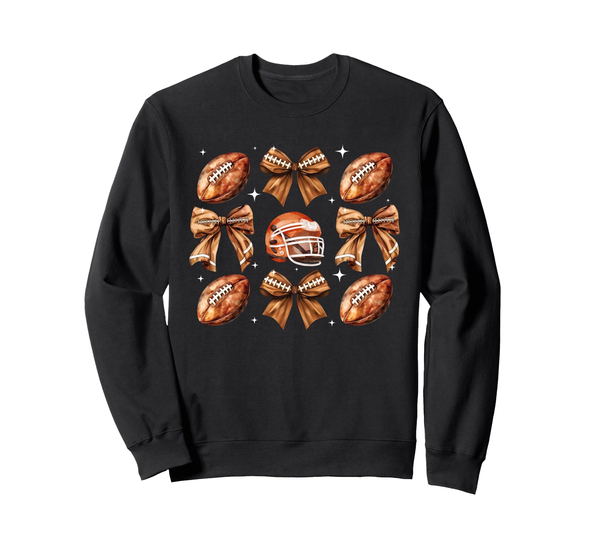 Football Coquette Bow Game Day Sweatshirt - Graphic Print Men Women - T-Shirt, Sweatshirt, Hoodie