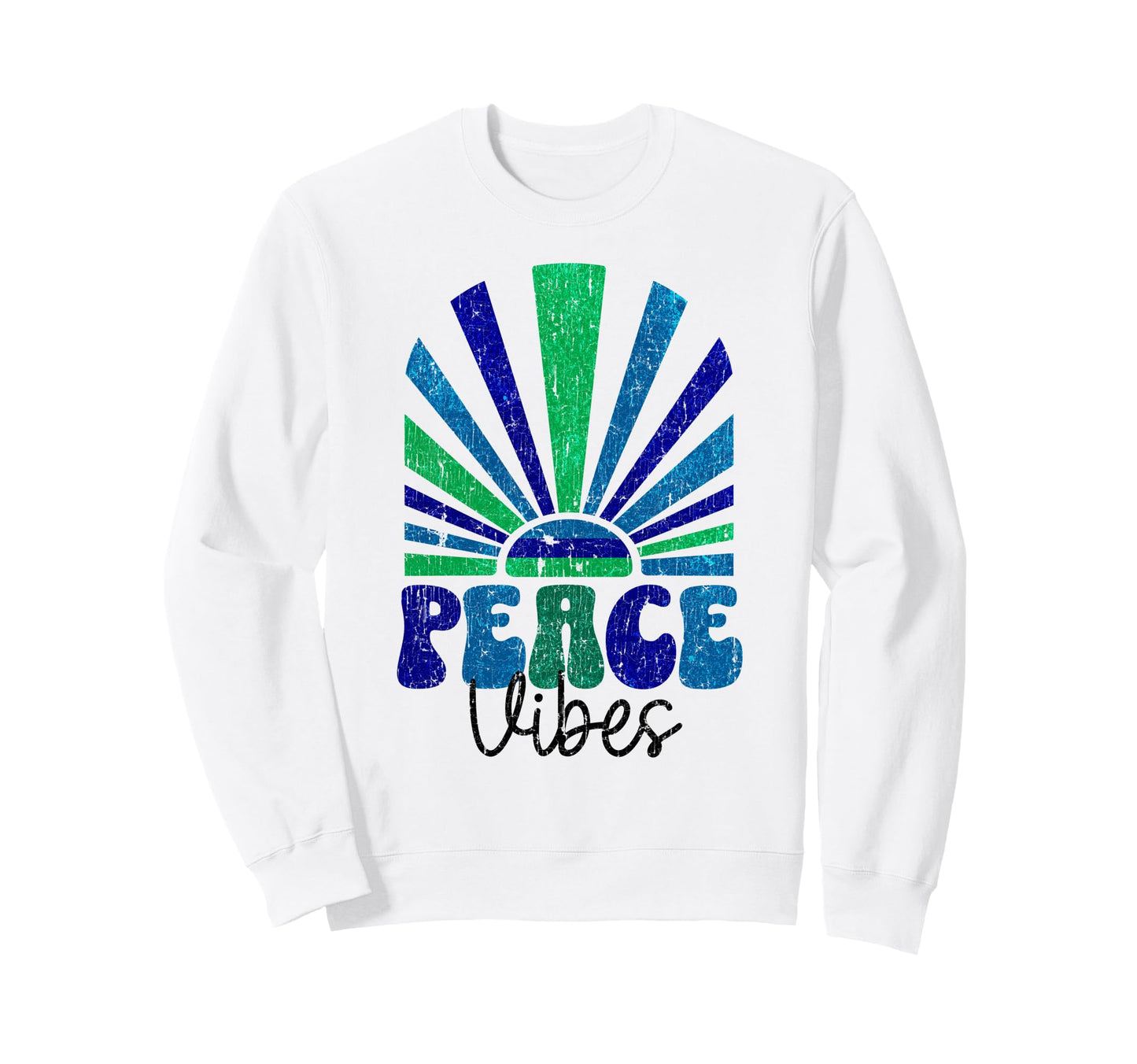 Peace Vibes Groovy Hippie 60S Sweatshirt - Unique Graphic Men Women - T-Shirt, Sweatshirt, Hoodie
