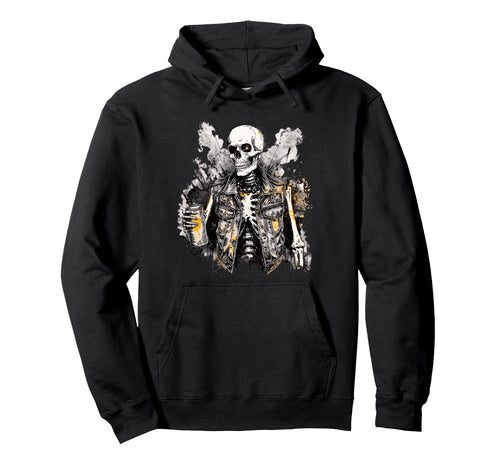 Grunge Rock Skeleton Graffiti Artist Punk Hoodie - Streetwear Style Unisex - T-Shirt, Sweatshirt, Hoodie
