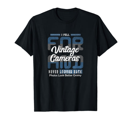 I Fell Cameras Quirky Love Pun T-Shirt - Unique Graphic Unisex - T-Shirt, Sweatshirt, Hoodie