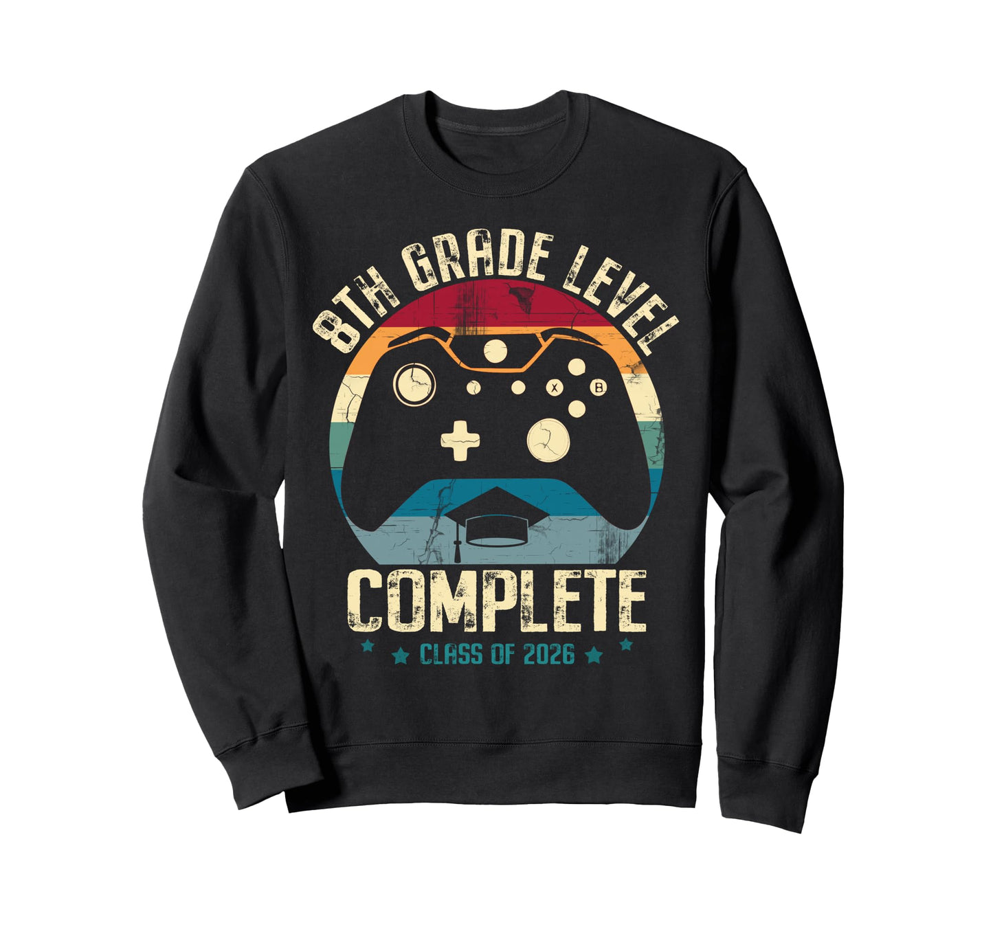 8Th Grade Level Complete Gamer Class Sweatshirt - Aesthetic Graphic Unisex - T-Shirt, Sweatshirt, Hoodie